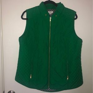 Puffy vest, tunic style. Very warm, and very loved!